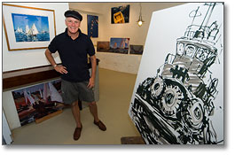 Rowan in the new studio